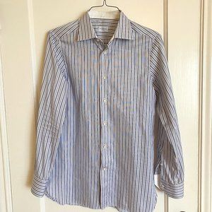 Ermenegildo Zegna - 42/16.5 - 34/35 sleeve length-- Lavender Stripe Dress Shirt